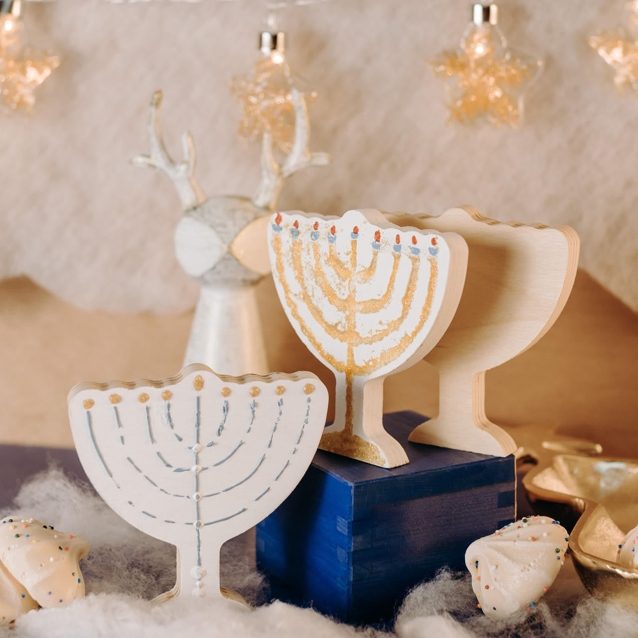 Woodpeckers Crafts Chunky Menorah Cutout