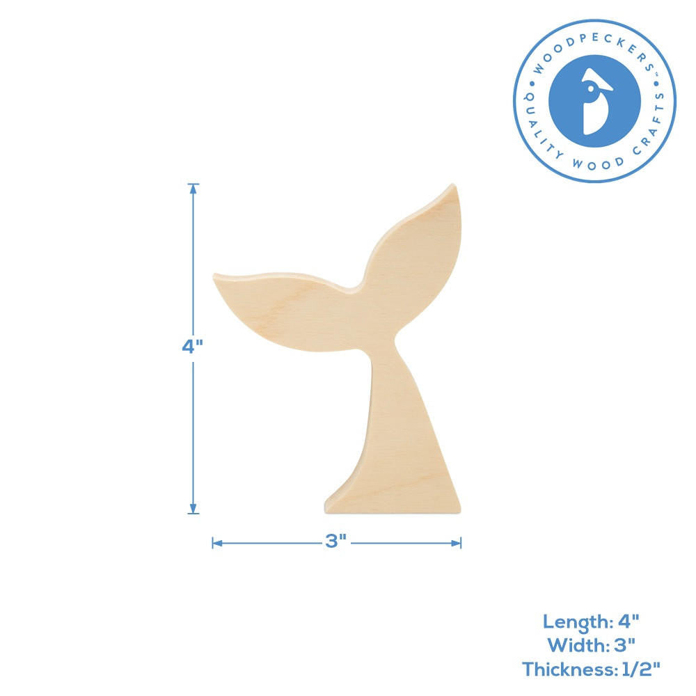 Woodpeckers Crafts Chunky Mermaid Tail Cutout