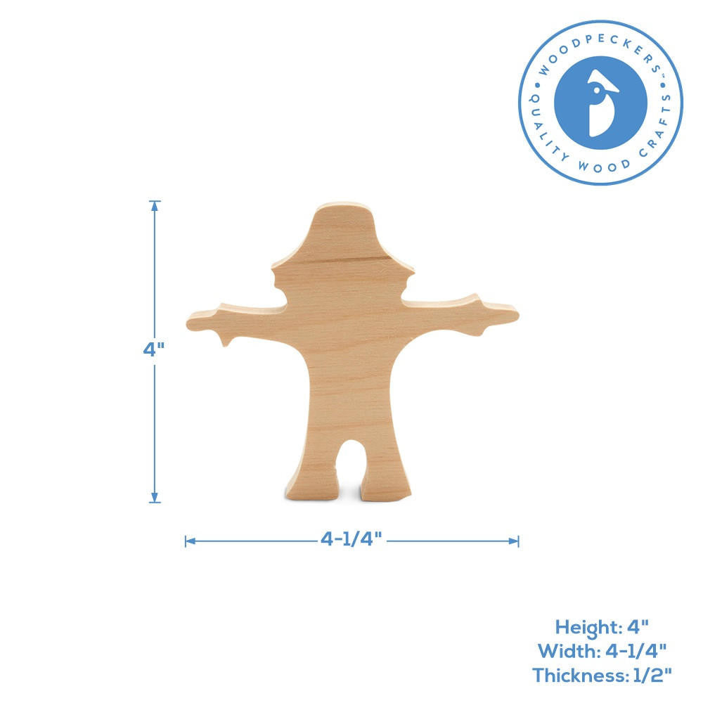 Woodpeckers Crafts Chunky Scarecrow