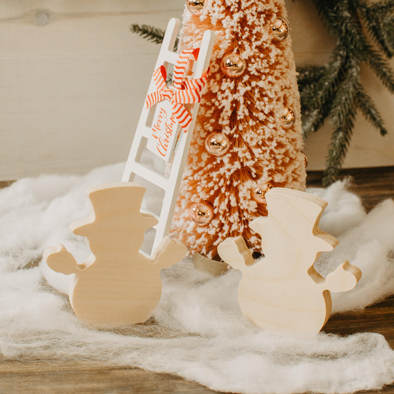 Woodpeckers Crafts Chunky Snowman Cutout