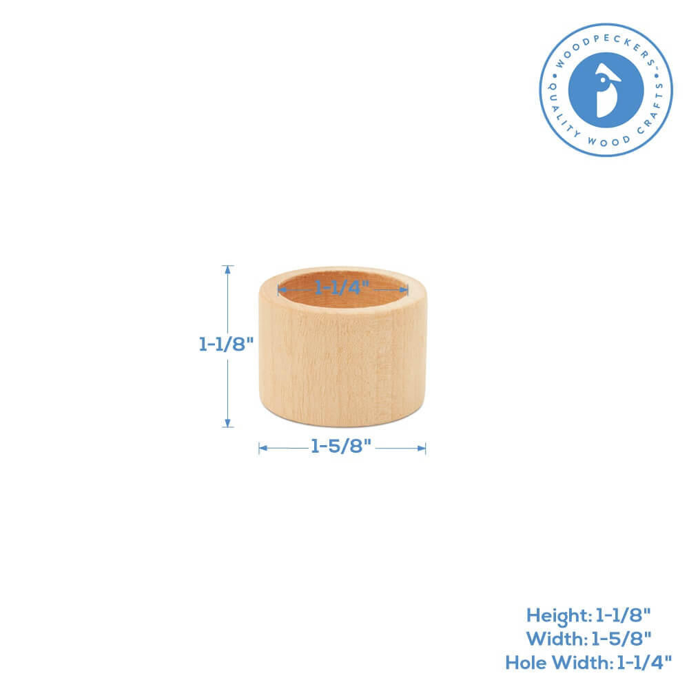Woodpeckers Crafts Classic Wood Napkin Ring
