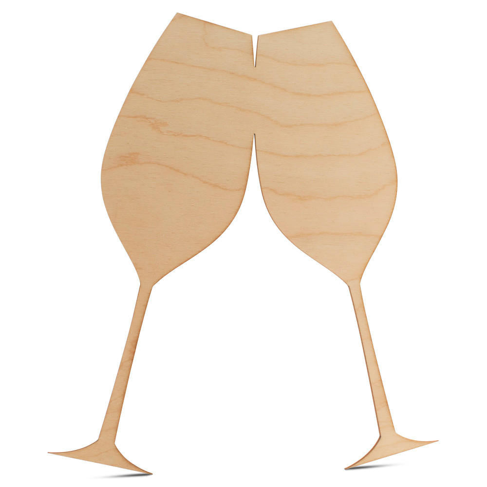 22" Clinking Champagne Glasses Cutout
