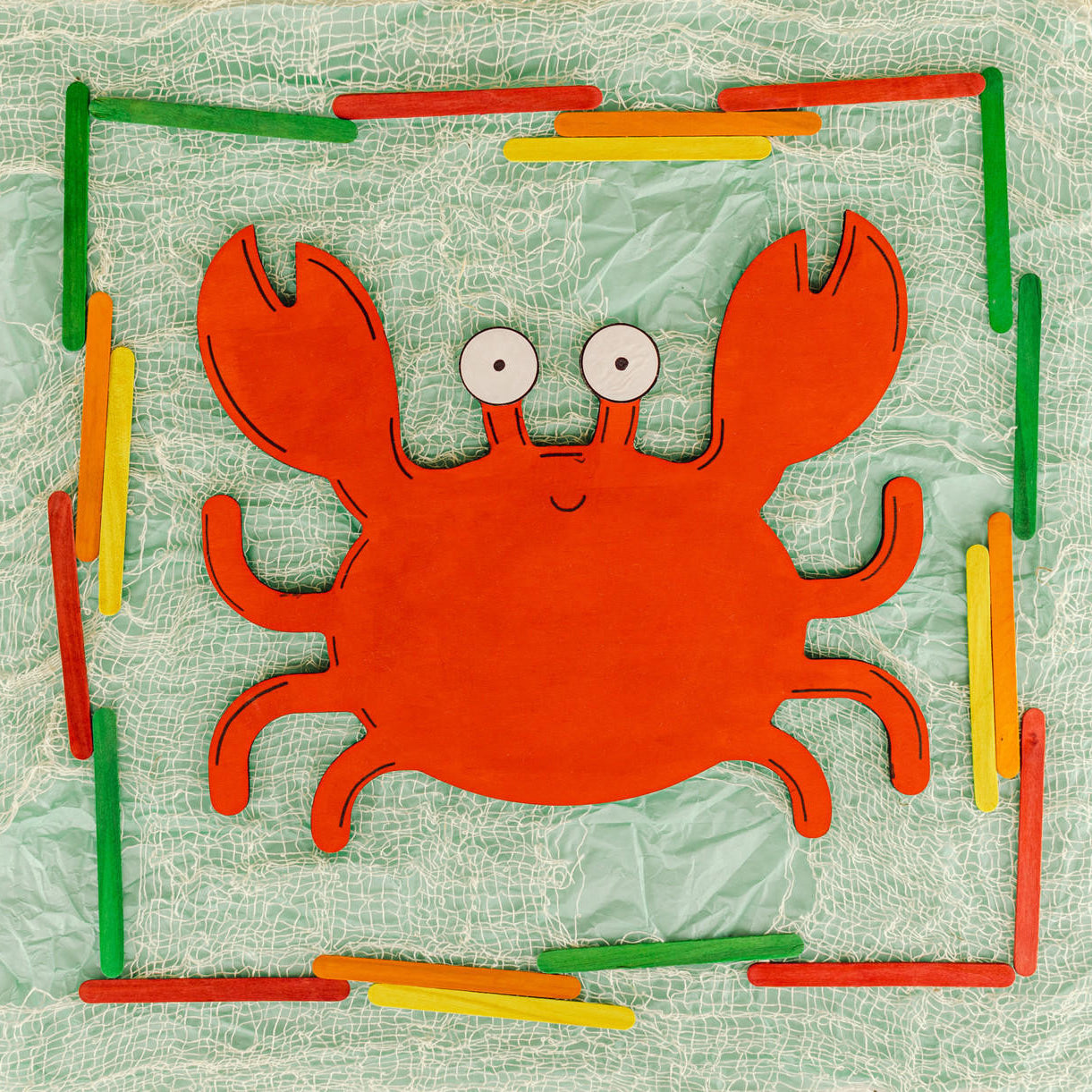 Woodpeckers Crafts Crab Wood Cutout 12”