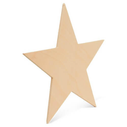 Woodpeckers Crafts Cutout Wooden Star, 10"