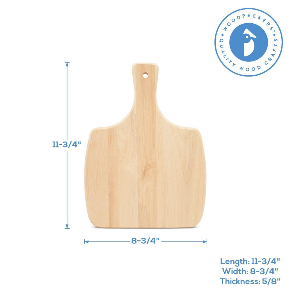 Woodpeckers Crafts Cutting Board with Handle, 12”