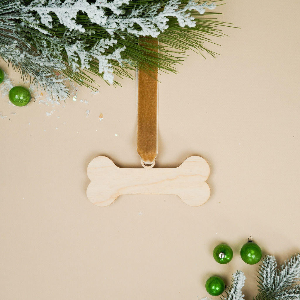 Woodpeckers Crafts Dog Bone Ornament