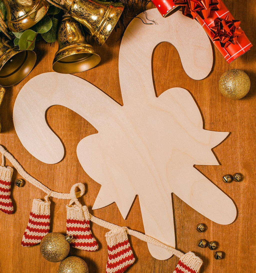 Double Candy Cane Cutout Jumbo 18"L x 17"W