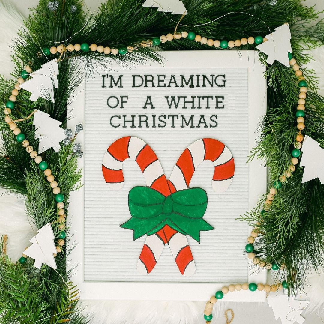 Double Candy Cane Cutout Large 12"L x 11"W
