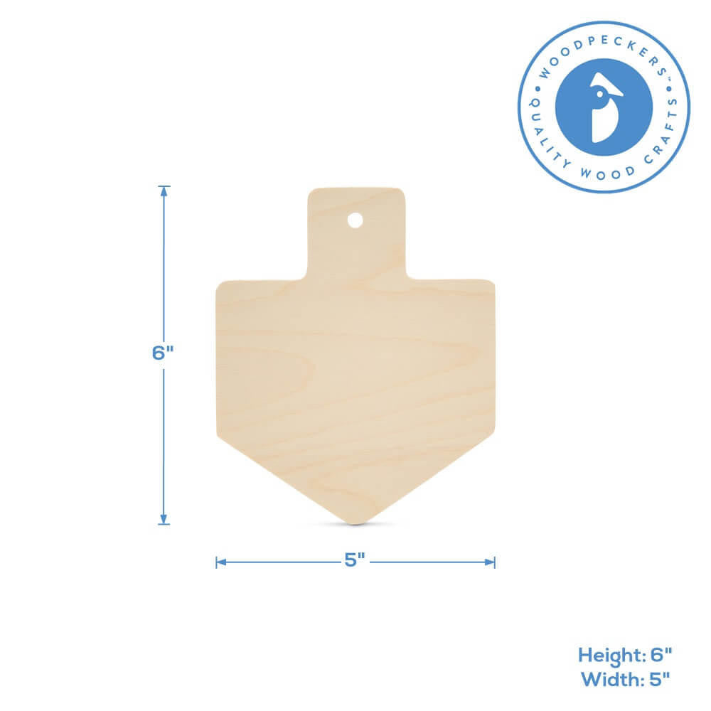 Hanging Dreidel Cutout, 6" x 5"