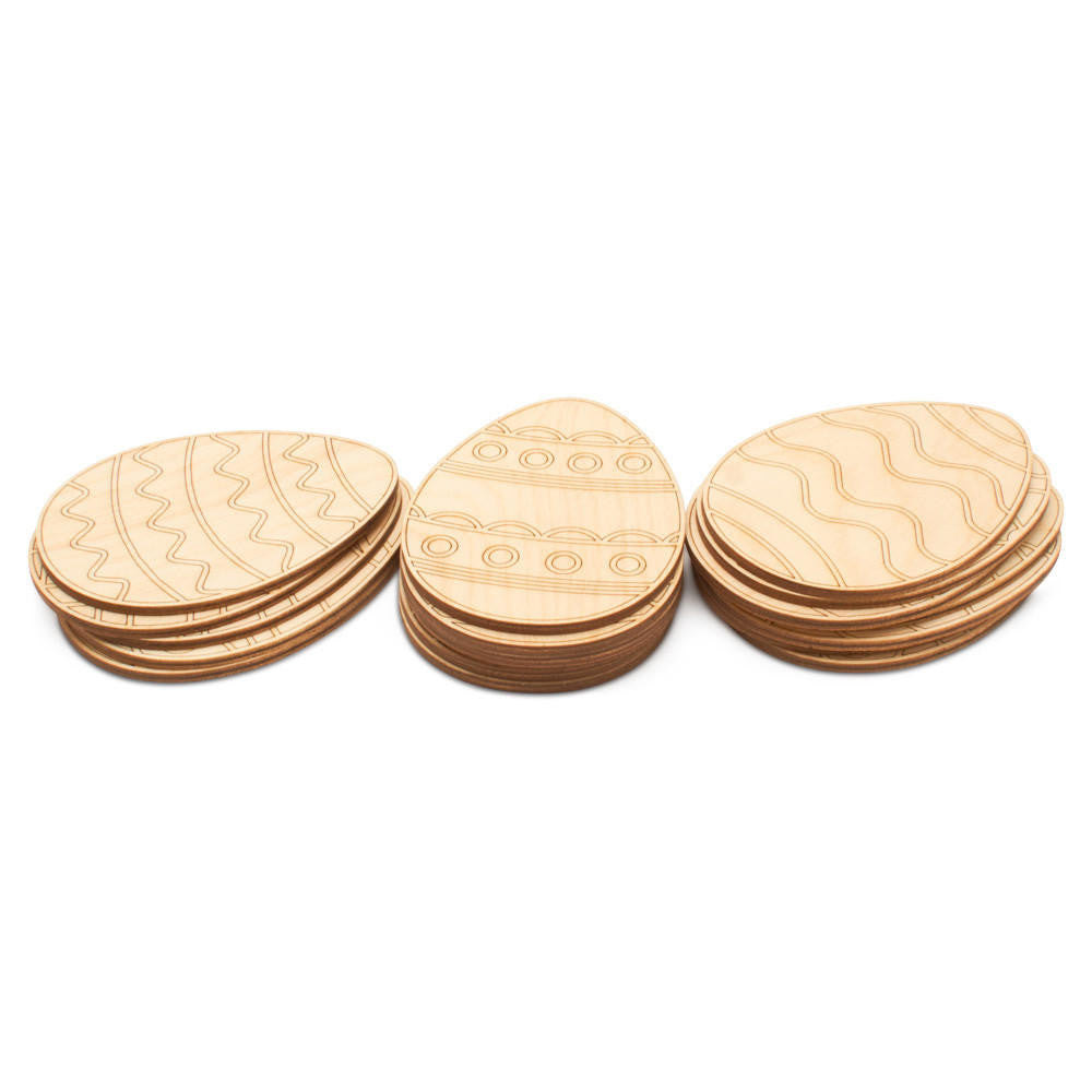 Easter Egg Cutouts with Detail, Set of 18