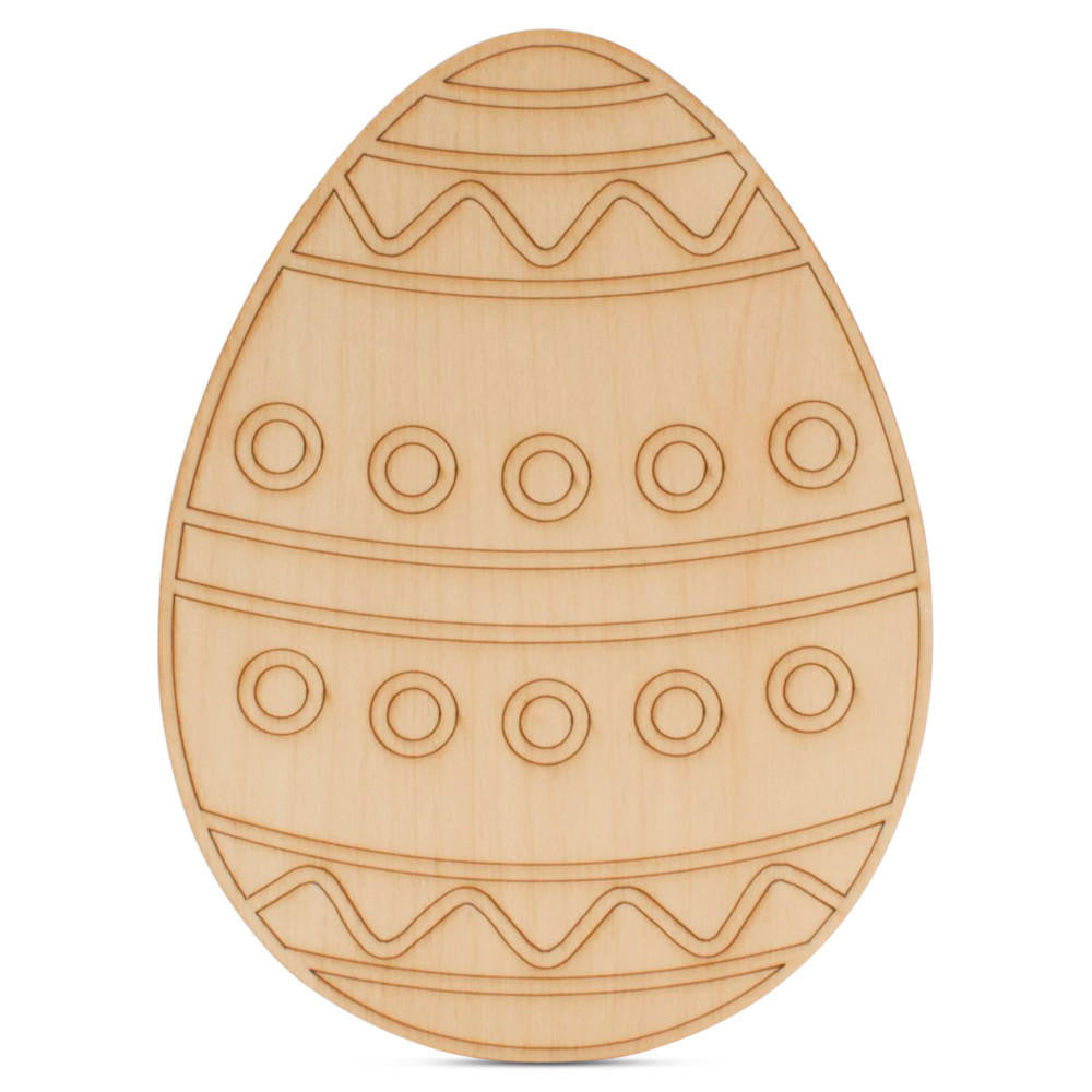 18" Easter Egg with Boho Etched Pattern