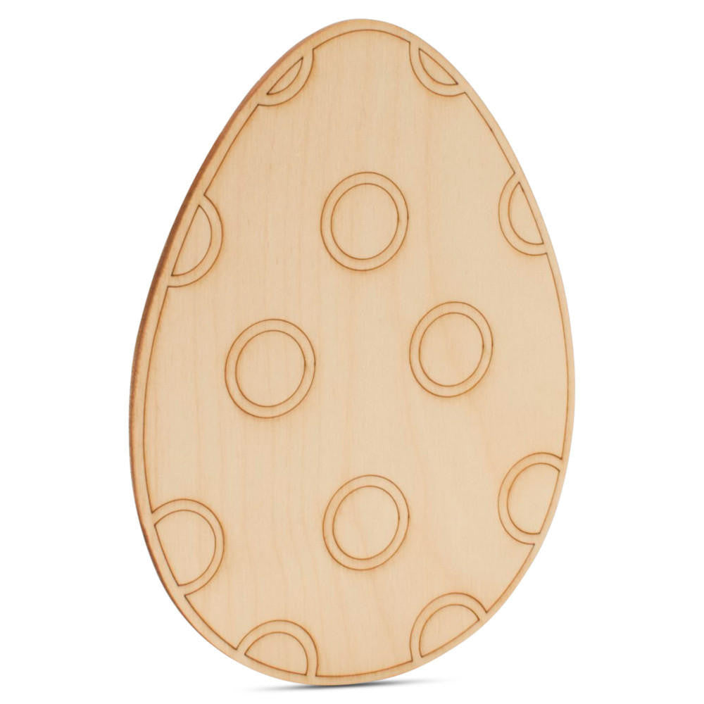 Woodpeckers Crafts Easter Egg with Dotted Etched Pattern