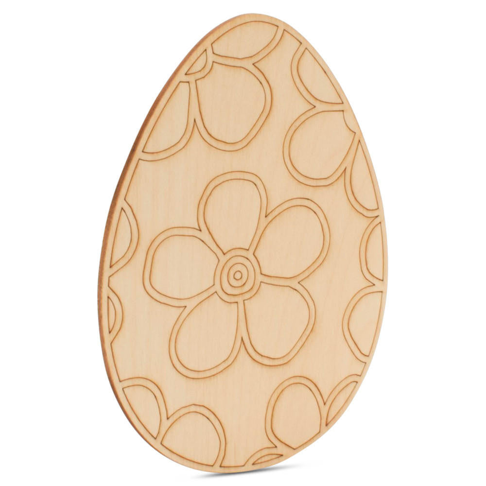 Easter Egg with Floral Etched Pattern