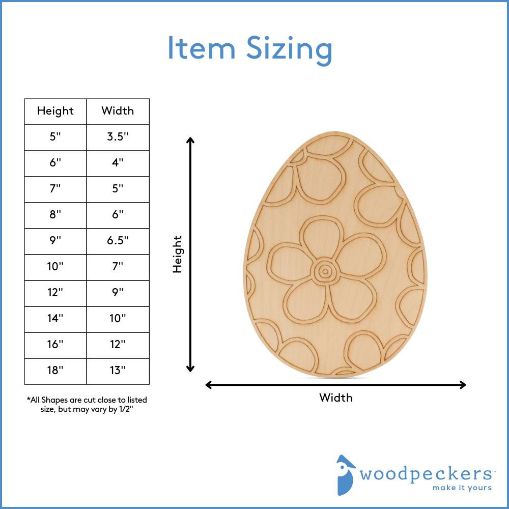 Easter Egg with Floral Etched Pattern