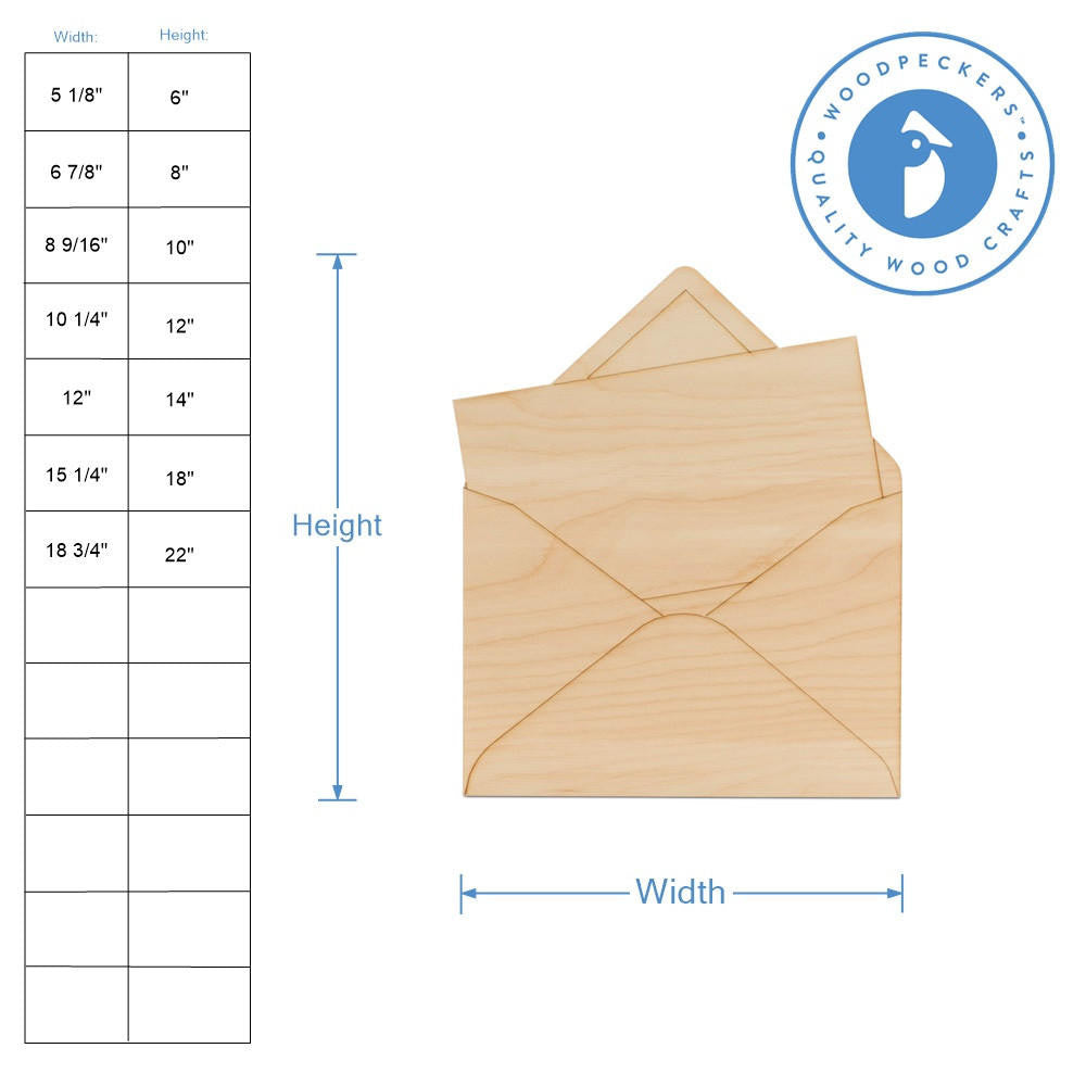 Woodpeckers Crafts Envelope Cutout with Card
