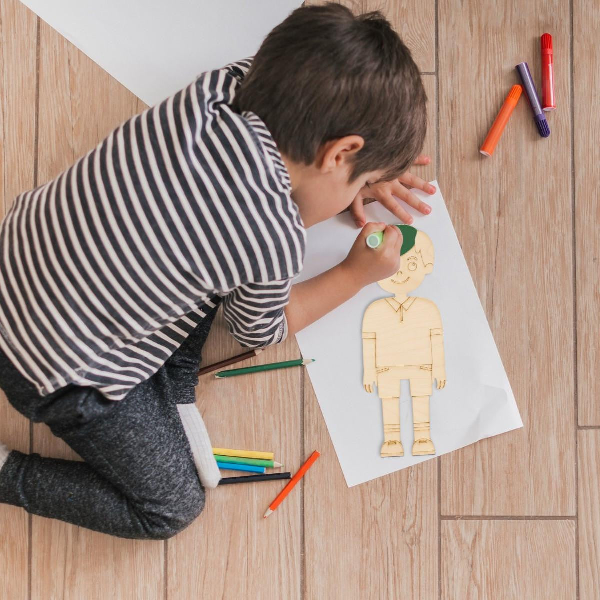 Woodpeckers Crafts Feeling Faces Boy, Set of 13