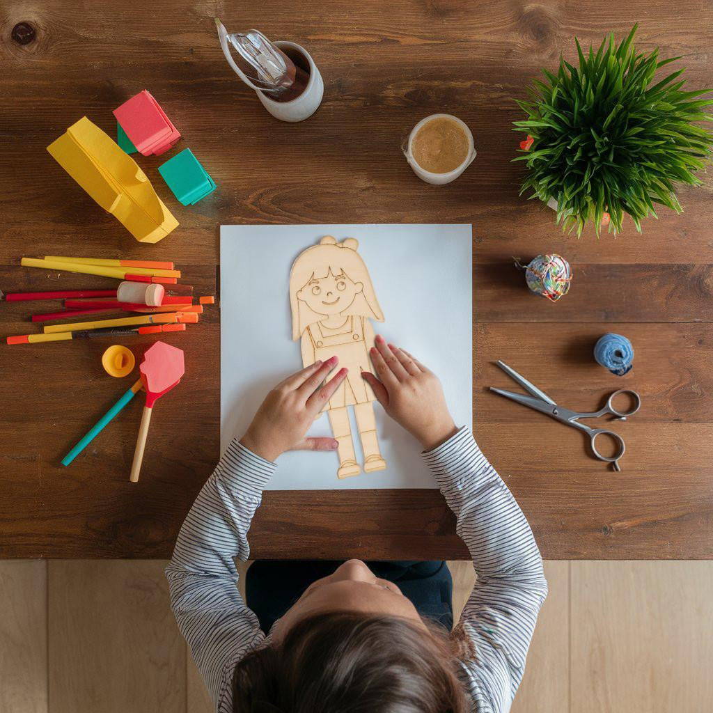 Woodpeckers Crafts Feeling Faces Girl, Set of 13