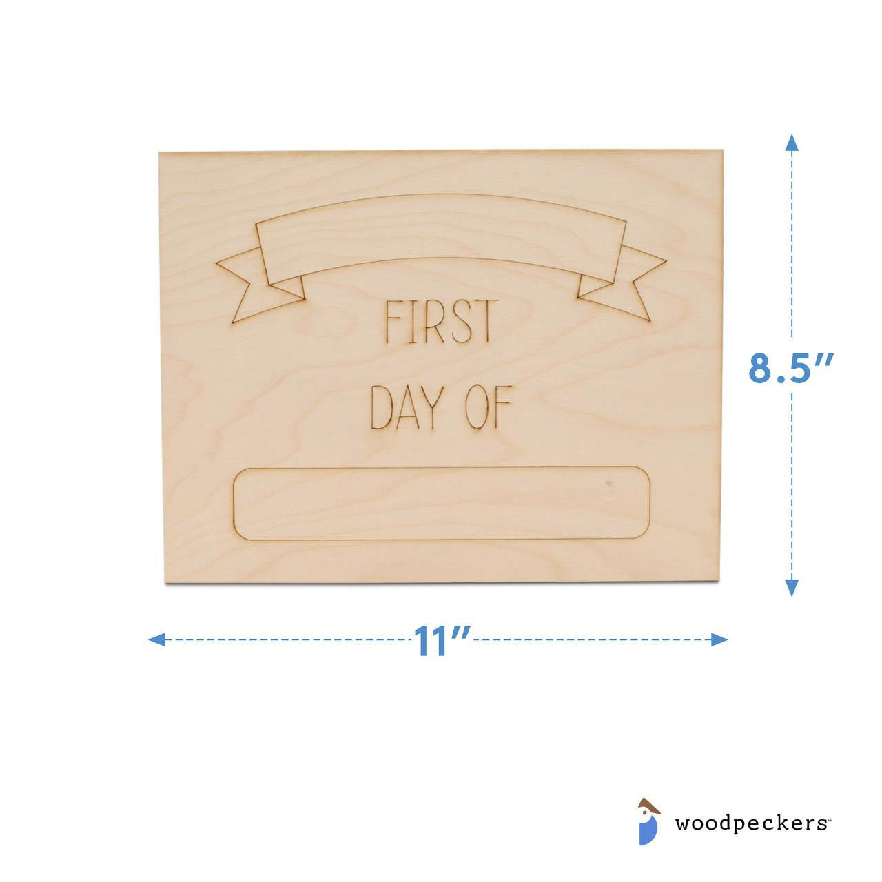 Woodpeckers Crafts First Day of School Sign