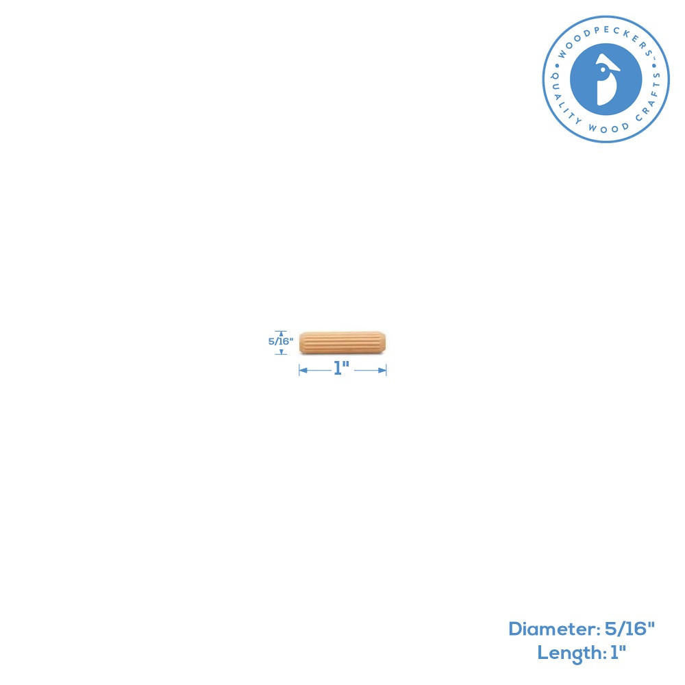 Fluted Dowel Pin, 1" x 5/16"