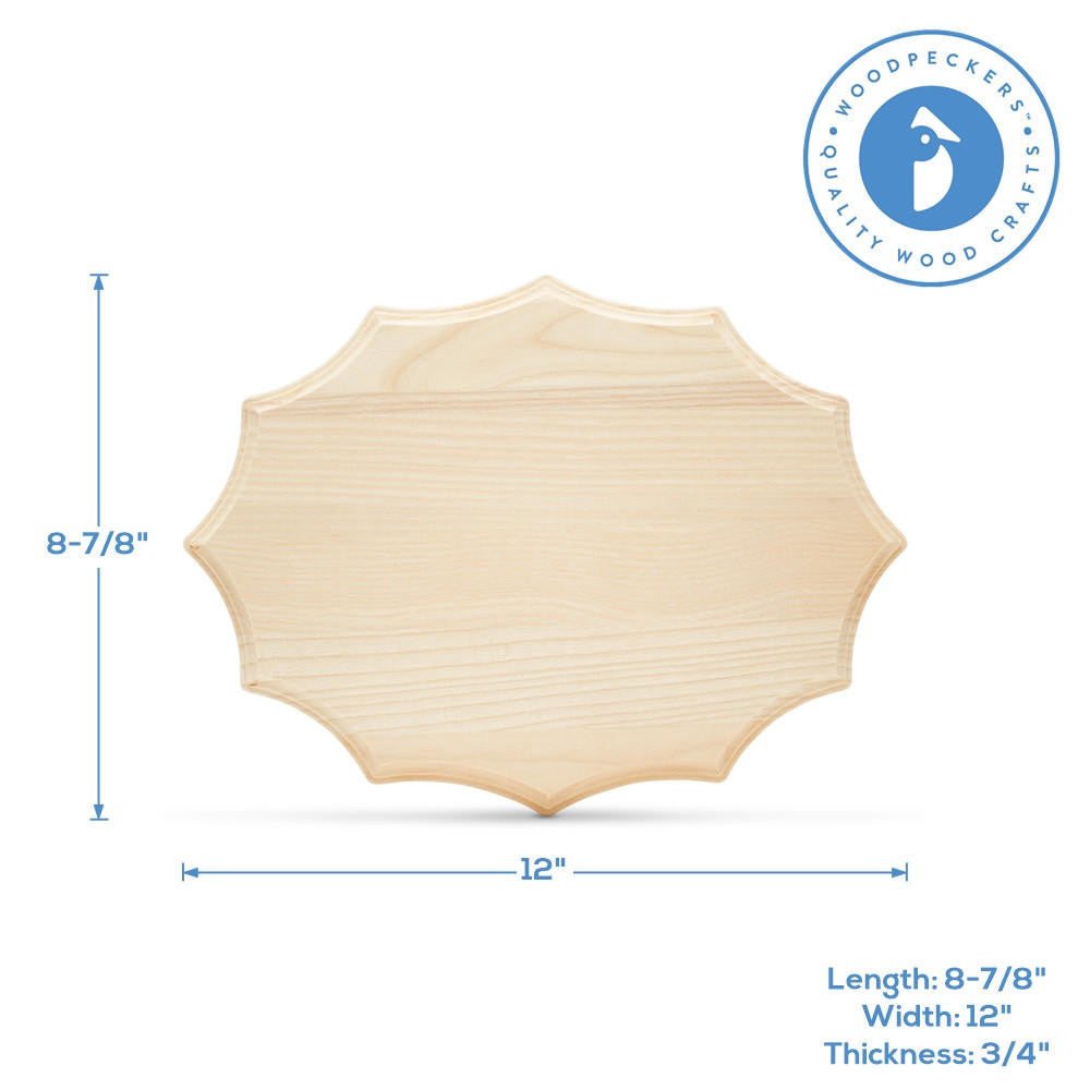 Woodpeckers Crafts French Oval Plaque, 12”