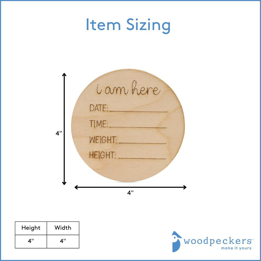 Gender Reveal & Baby Arrival Kit, Set of 6 Circle Cutouts