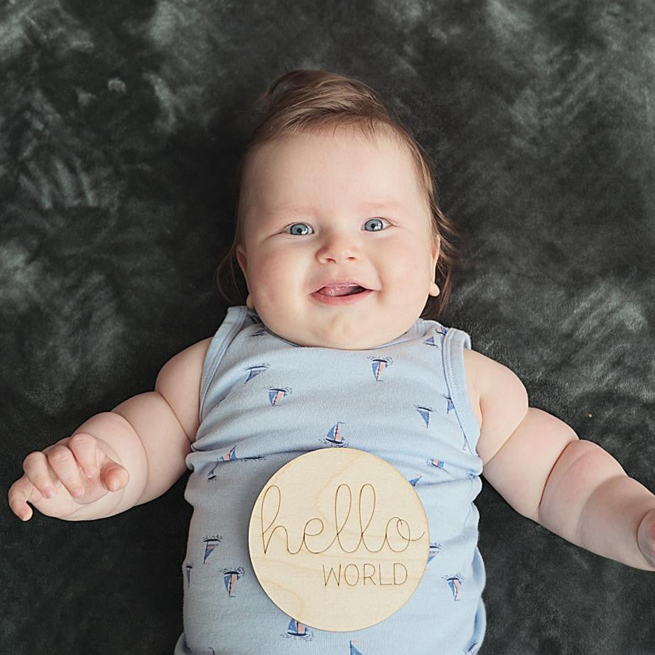 Gender Reveal & Baby Arrival Kit, Set of 6 Circle Cutouts