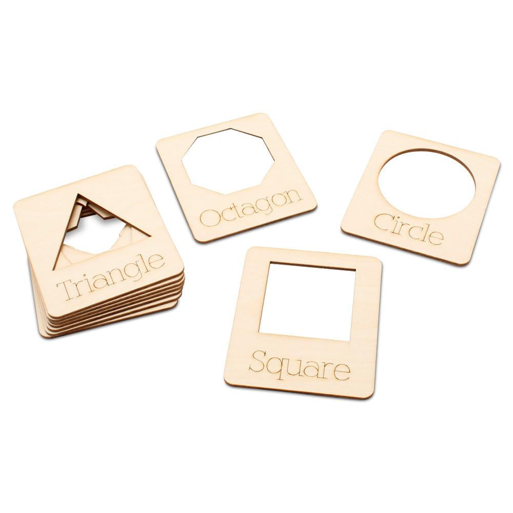 Woodpeckers Crafts Geometric Stencil Flashcards, Set of 10