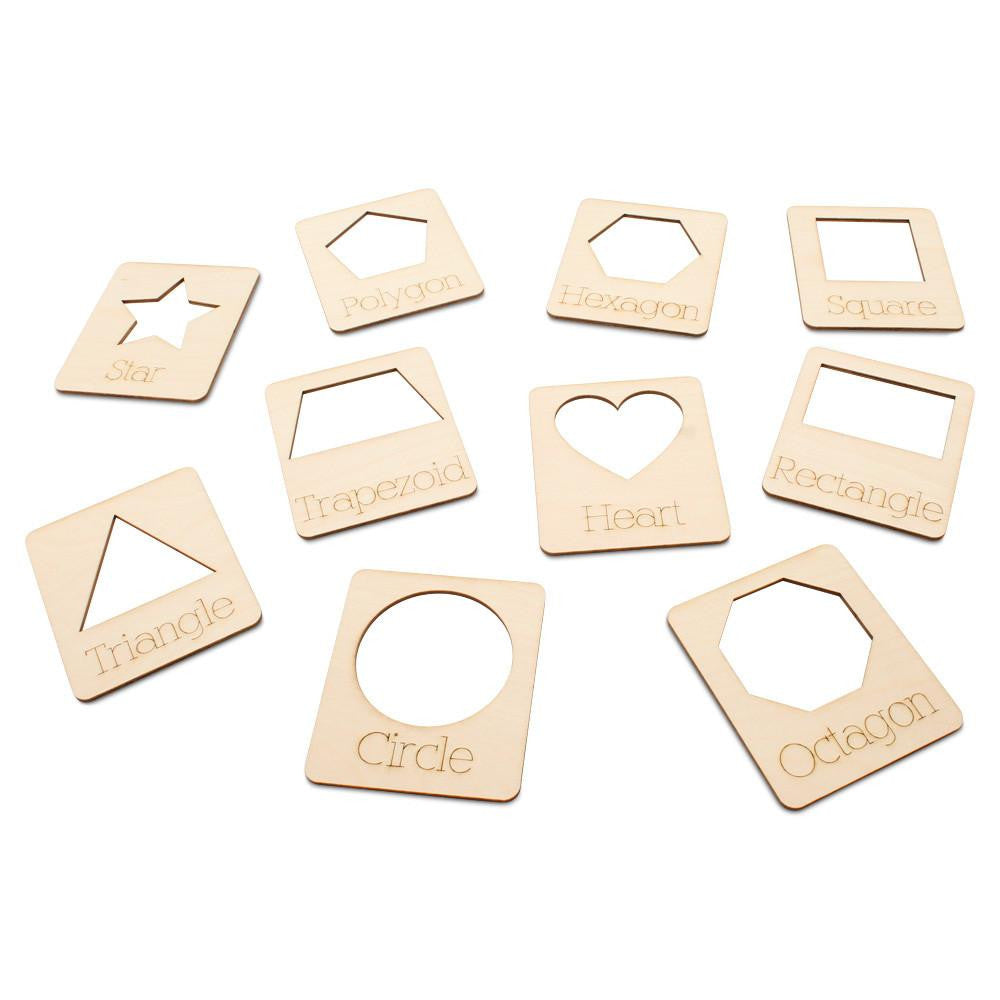 Woodpeckers Crafts Geometric Stencil Flashcards, Set of 10