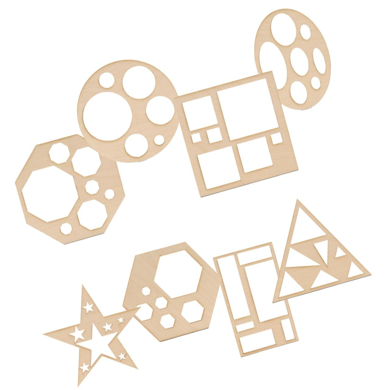 Woodpeckers Crafts Geometric Stencils, Set of 8
