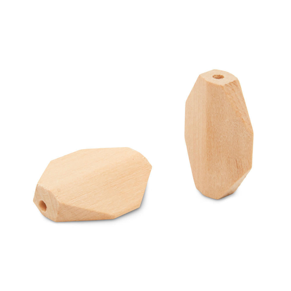 Woodpeckers Crafts Geometric Wooden Bead, 1”