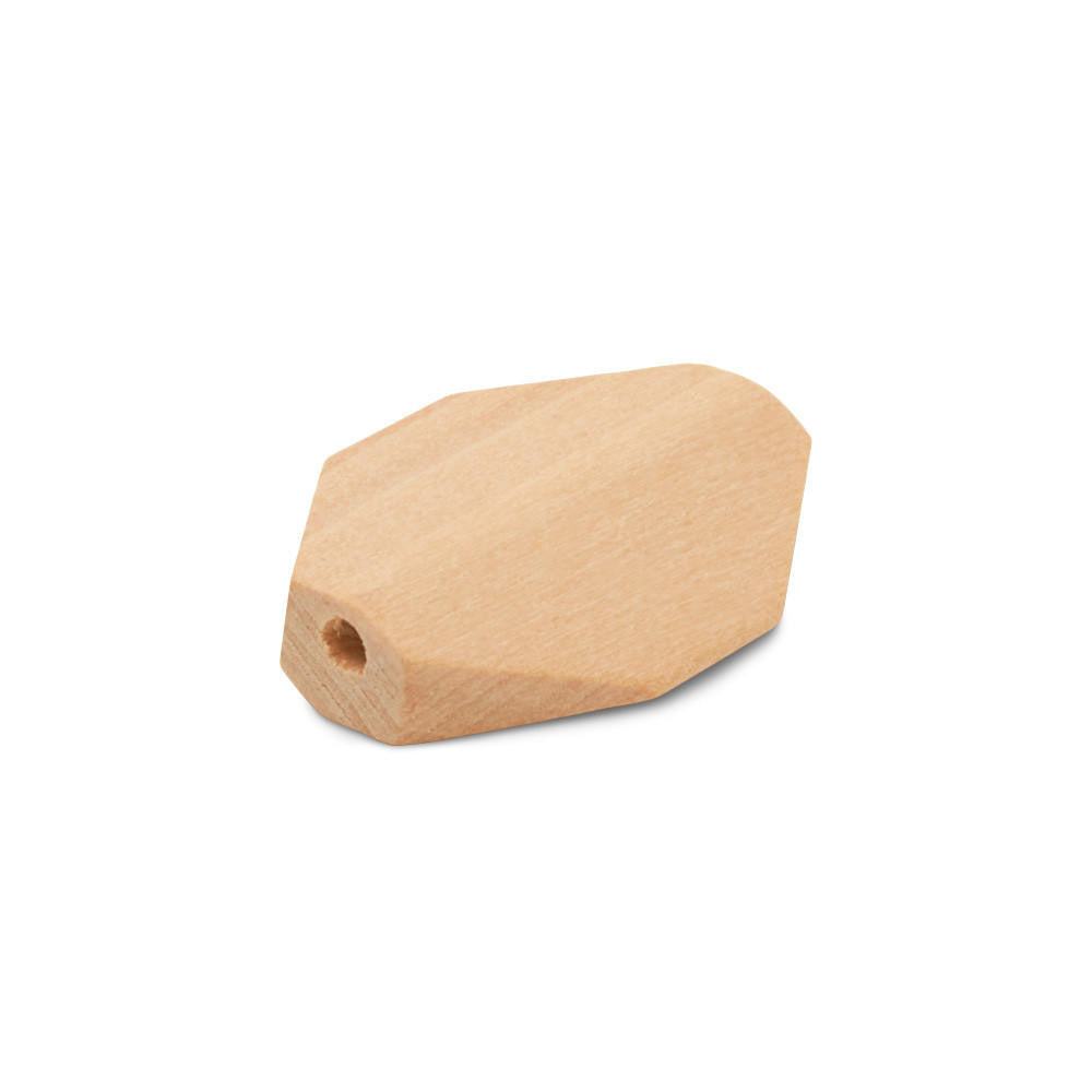 Woodpeckers Crafts Geometric Wooden Bead, 1”