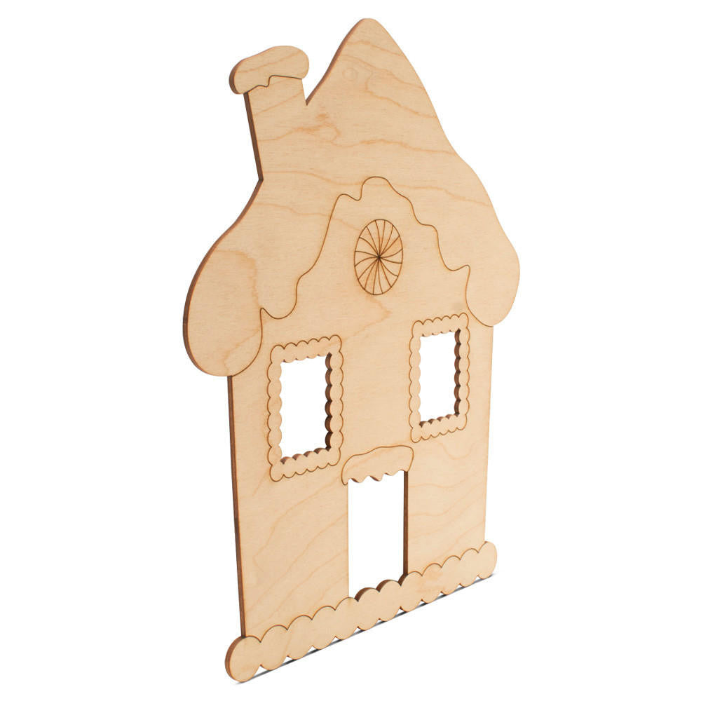 Woodpeckers Crafts Gingerbread House Cutout (Open Windows)