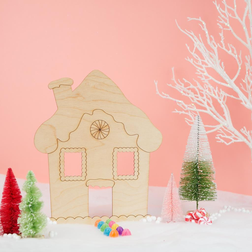 Woodpeckers Crafts Gingerbread House Cutout (Open Windows)