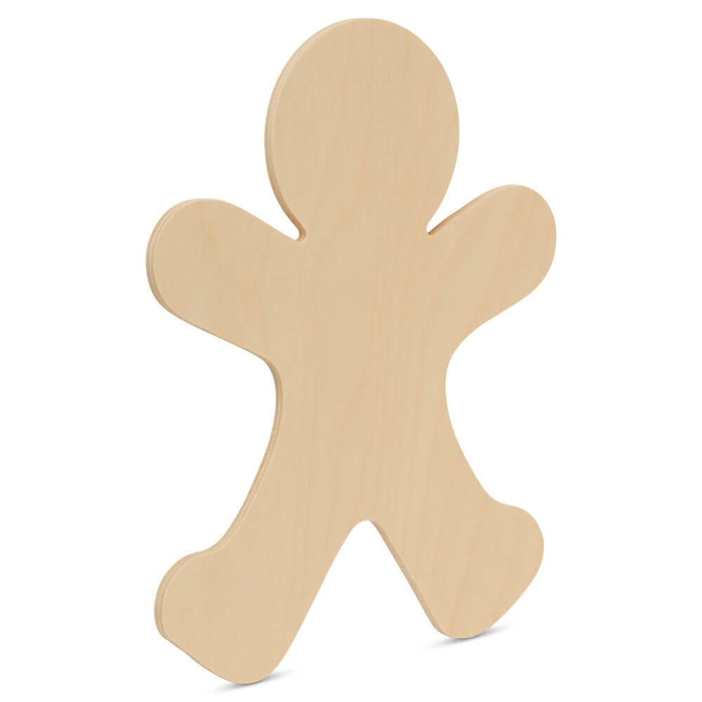 Woodpeckers Crafts Gingerbread Man Cutout Small 6"L x 4.7"W