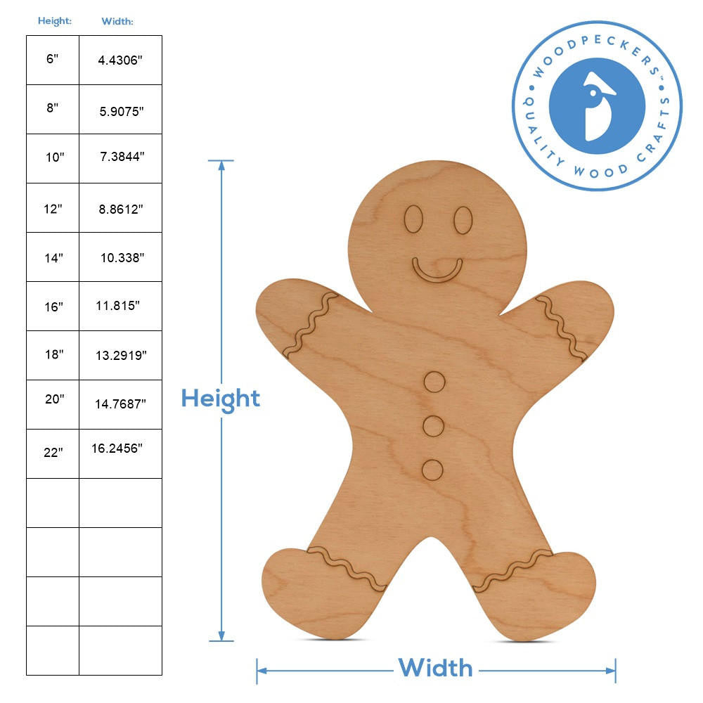 Woodpeckers Crafts Gingerbread Man Cutout with “Icing”