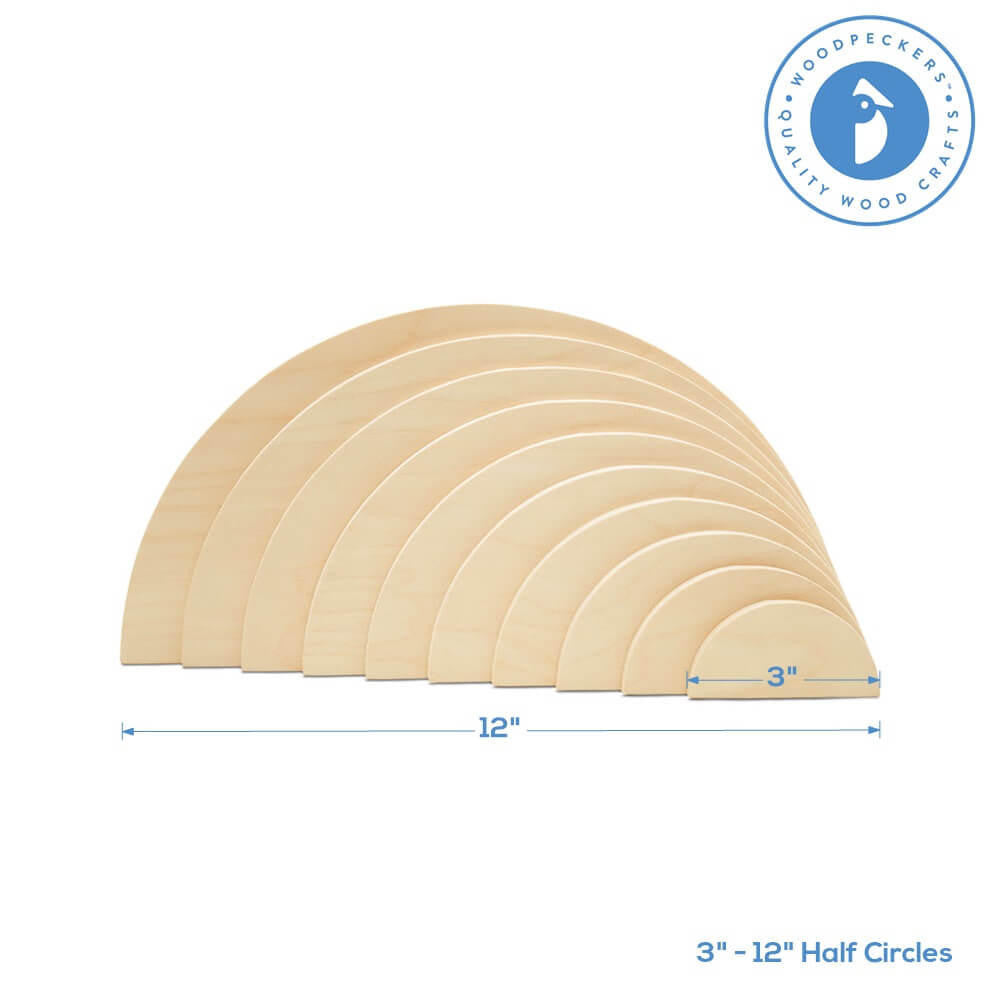 Woodpeckers Crafts Half-Circle Cutout Stacking Set
