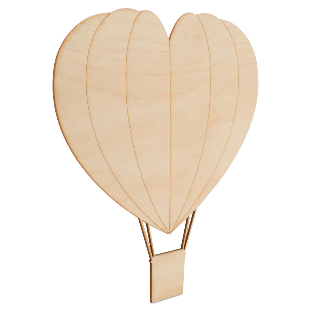 Woodpeckers Crafts Heart-Shaped Hot Air Balloon Cutout with Detail