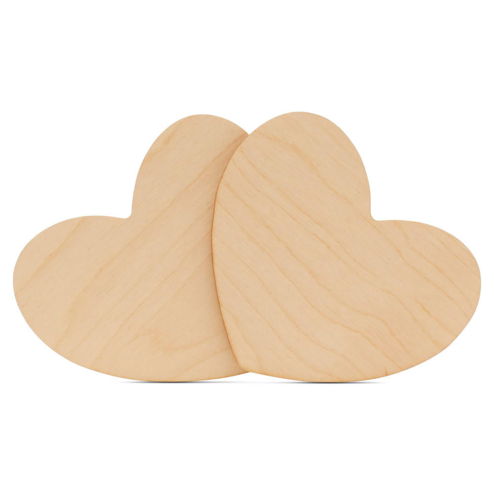 Heart Wooden Cutout, 5” x 5-½" x 1/8”