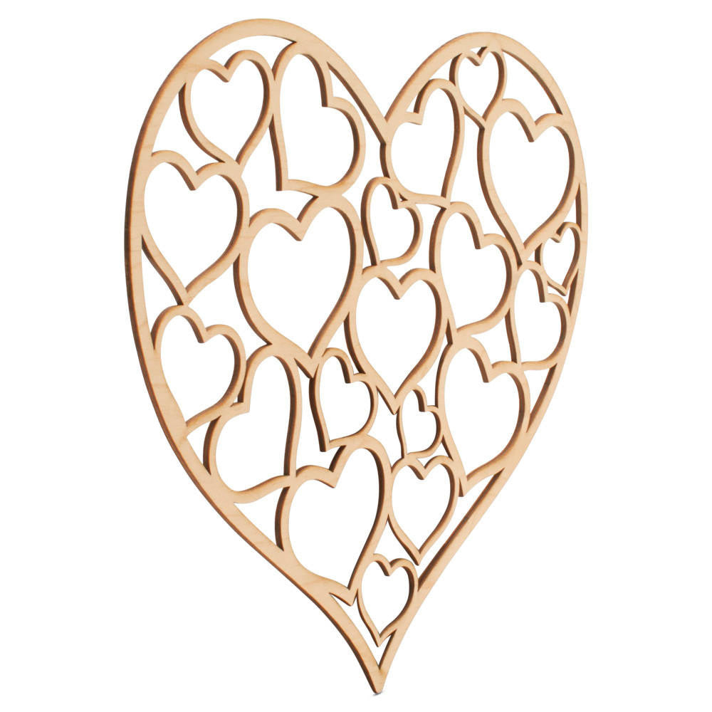 14" Hearts Cutout with Heart Detail