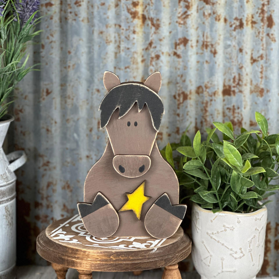 Woodpeckers Crafts Horse shelf sitter by Pickitz