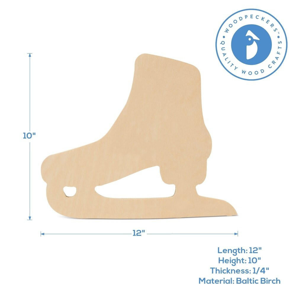 Woodpeckers Crafts Ice Skate Cutout Large 12" x 10"