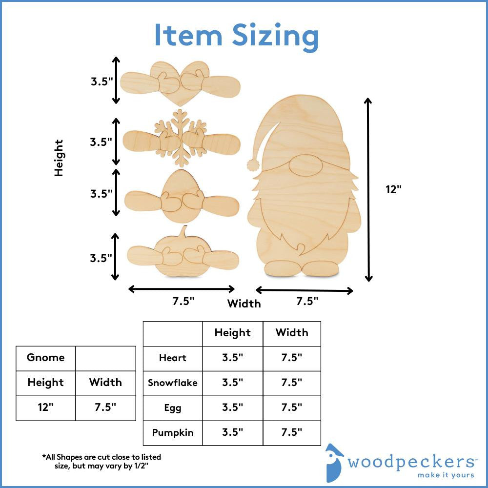 Interchangeable Seasonal Gnome Cutout