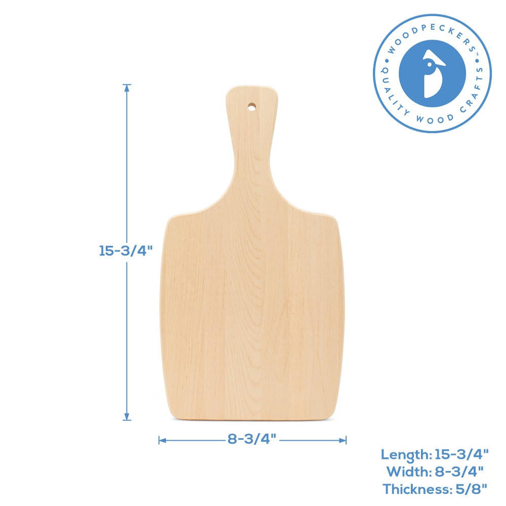 Woodpeckers Crafts Large Cutting Board with Handle, 16”