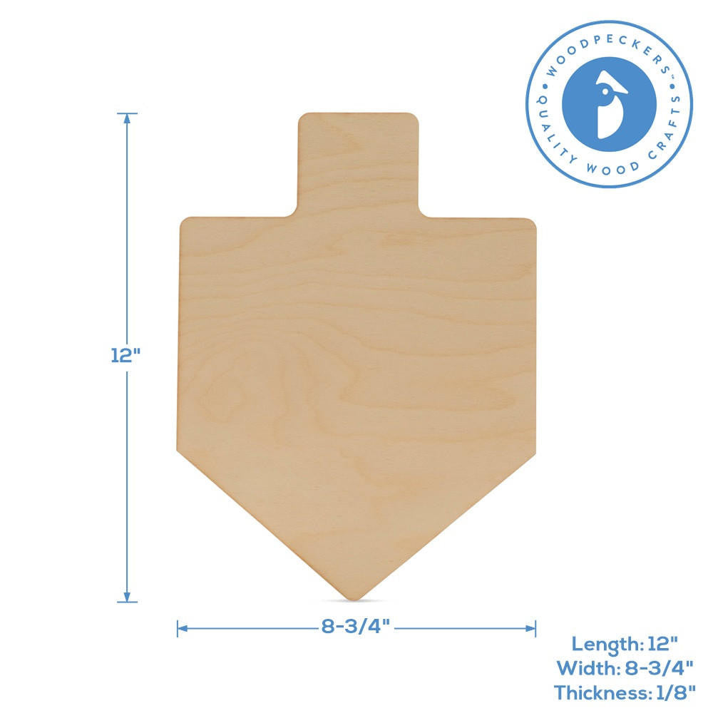 Woodpeckers Crafts Laser Dreidel Cutout 12"