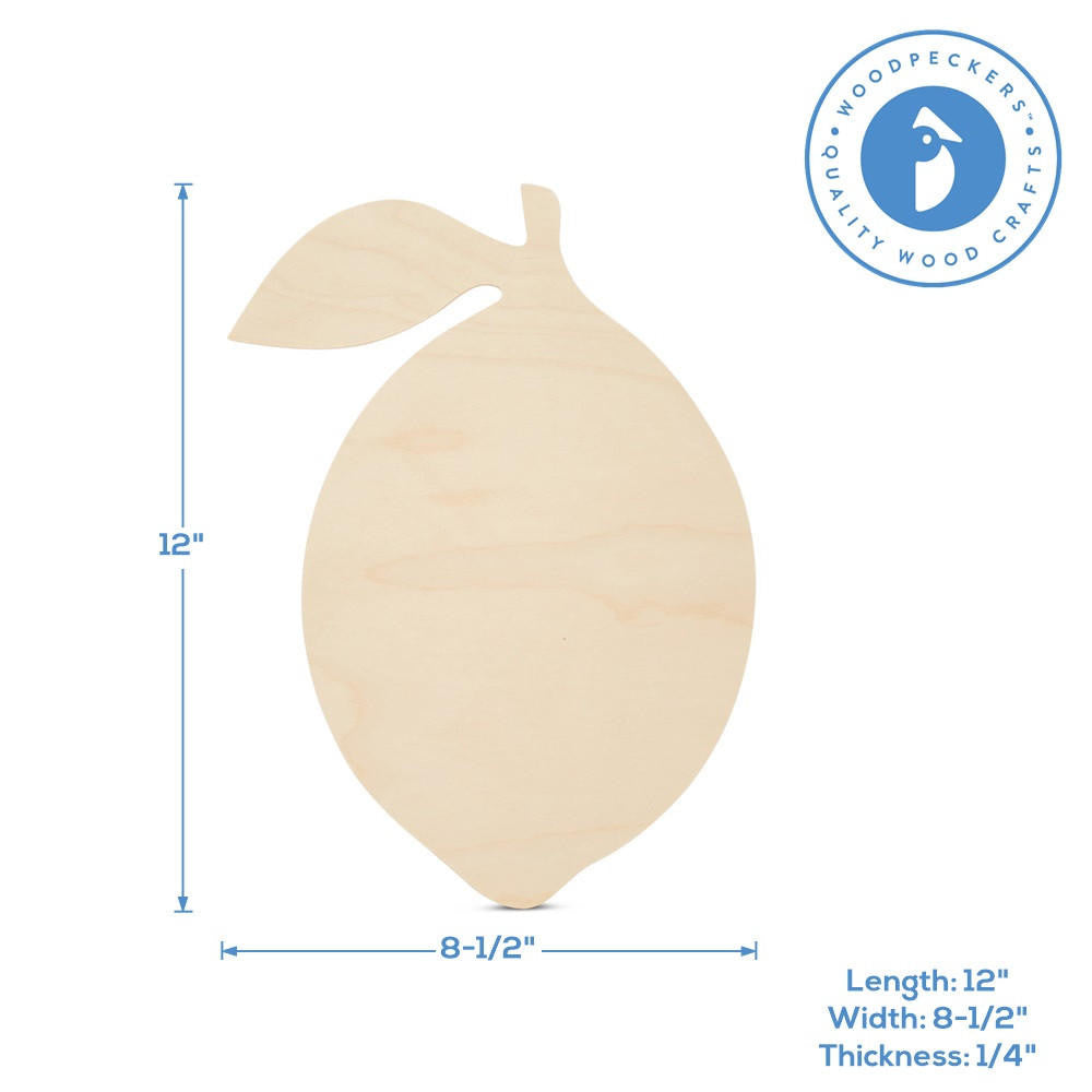 Lemon Wood Cutout 12”