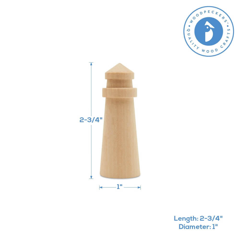 Woodpeckers Crafts Lighthouse Small, 2-3/4"