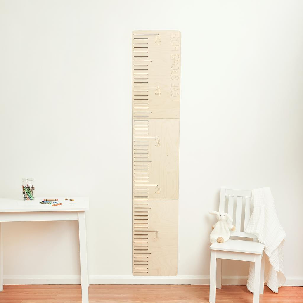 "Love Grows Here" Baby Growth Chart Ruler