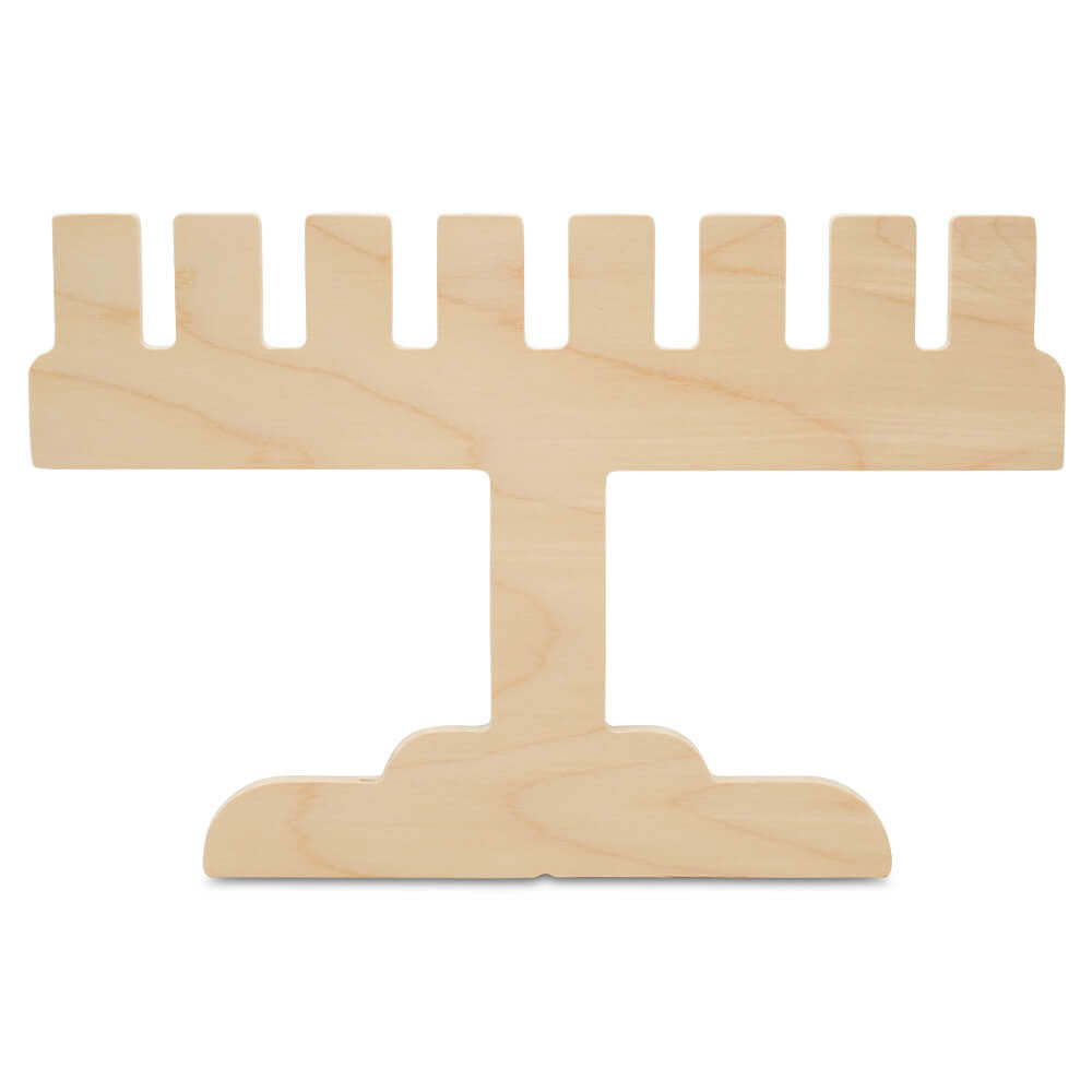 Menorah Cutout, Square, Large 12" x 7"