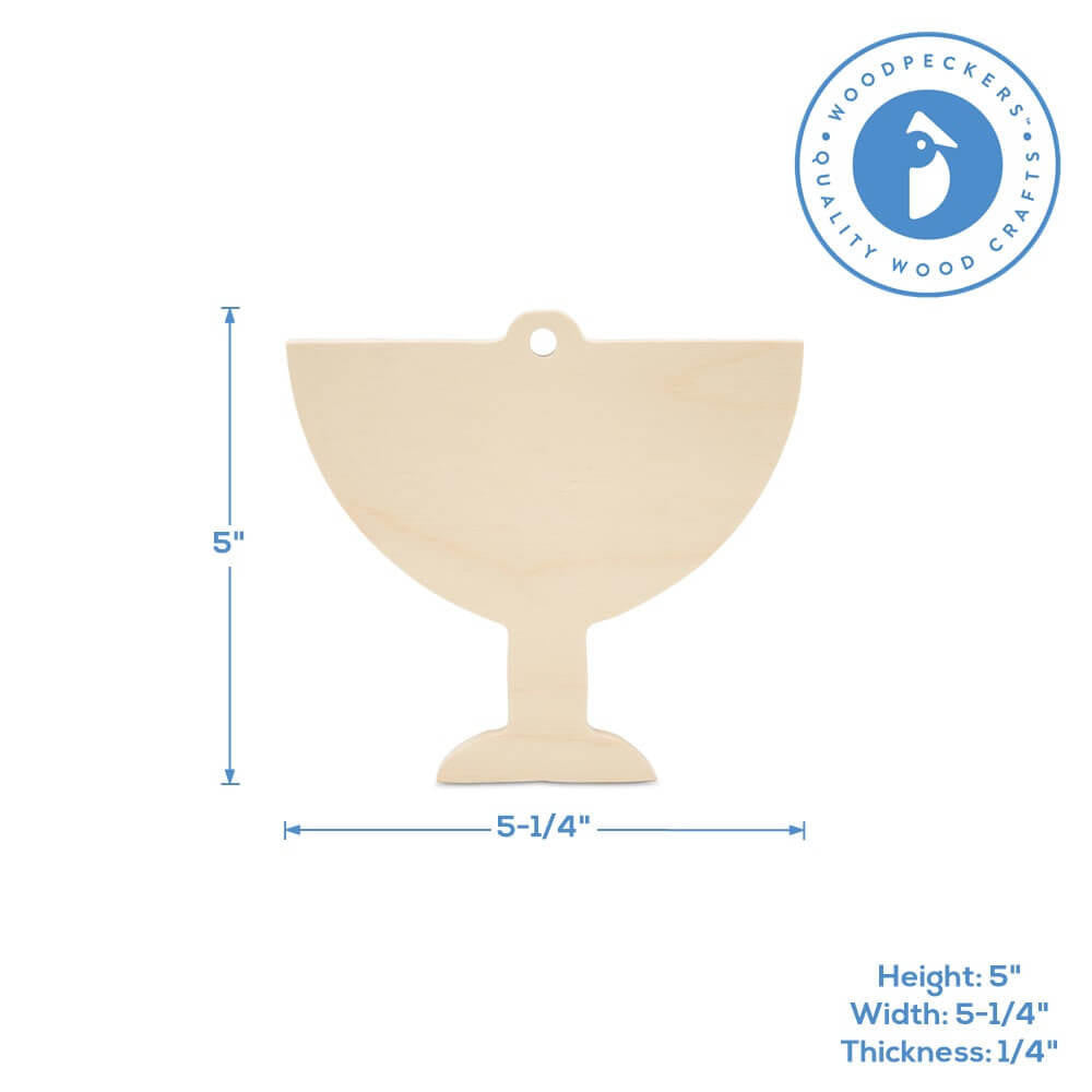 Hanging Menorah Cutout, 5" x 5"