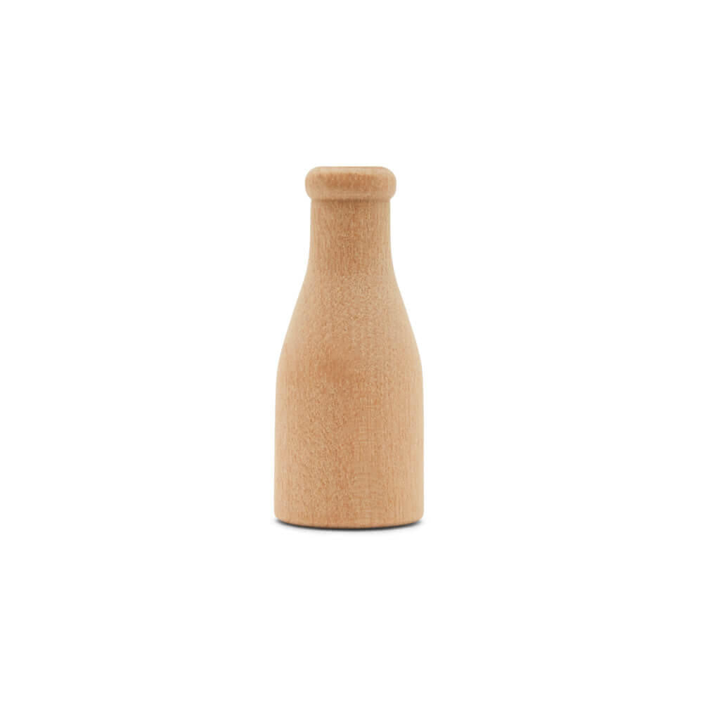 Woodpeckers Crafts Miniature Wood Milk Bottle, 2"